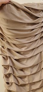 Gold strapless dress